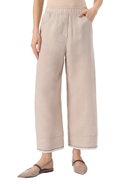 Льняные брюки BRUNELLO CUCINELLI, арт. MM633HD669, фото 3