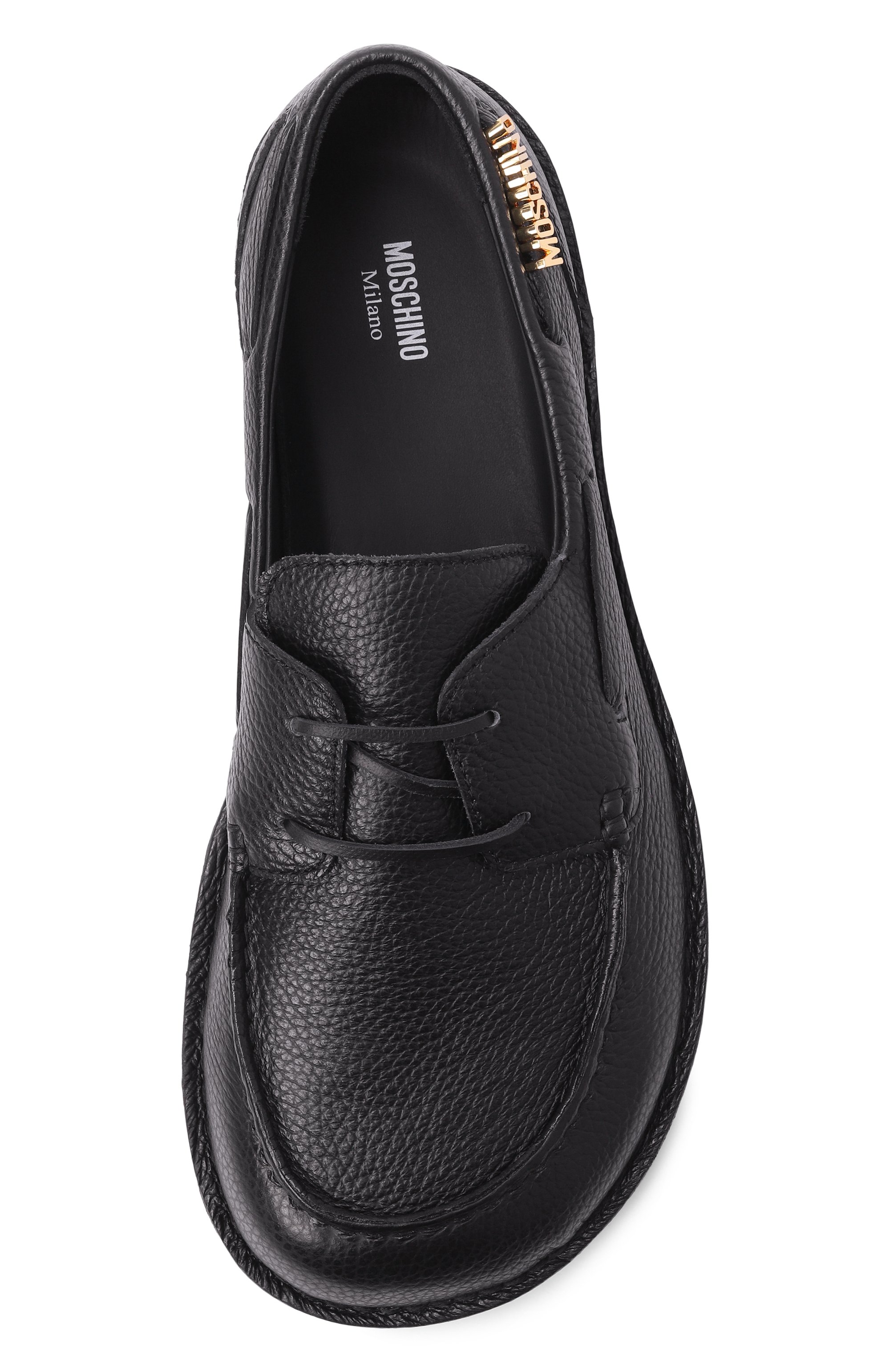 Кожаные топсайдеры MOSCHINO, арт. MB10801C00/GC0, фото 5