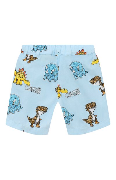 Хлопковые шорты ROBERTO CAVALLI голубого цвета по цене 13350 руб., арт. QJT225/4FF59/06M-12M, фото 2 Хлопковые шорты ROBERTO CAVALLI, арт. QJT225/4FF59/06M-12M, фото 2