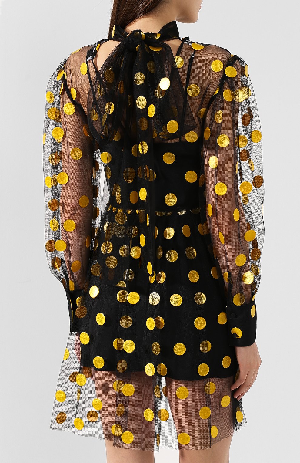 Платье MSGM желтого цвета по цене 47200 руб., арт. 2743MDA13 195700, фото 4 Платье MSGM, арт. 2743MDA13 195700, фото 4