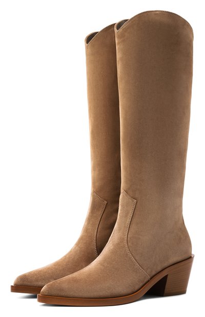 Женские замшевые казаки waylon 45 GIANVITO ROSSI, арт. G80194.45CU0.C45CAML