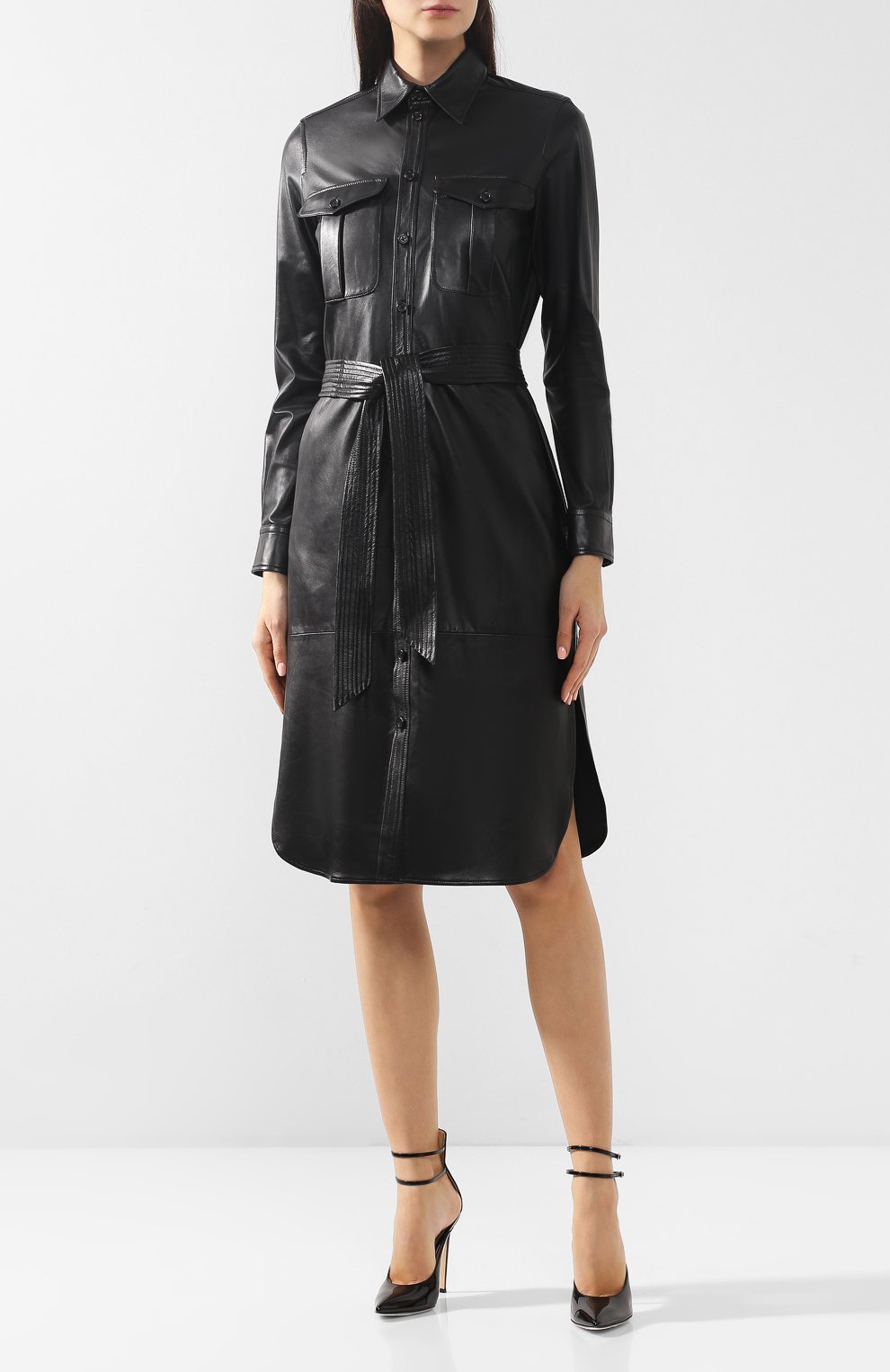 Кожаное платье POLO RALPH LAUREN, арт. 211734150, фото 3