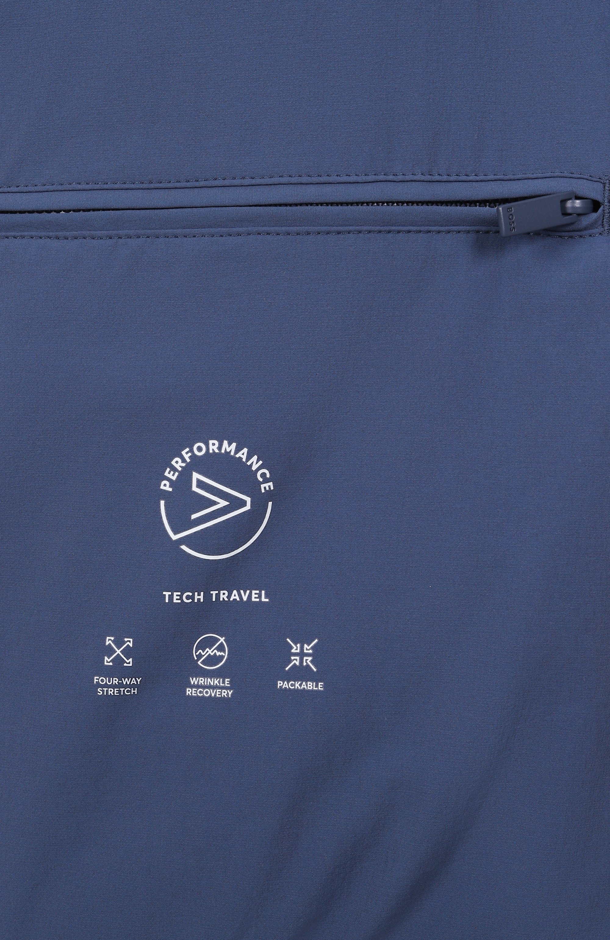 Бомбер BOSS синего цвета по цене 52300 руб., арт. 50538630, фото 7 Бомбер BOSS, арт. 50538630, фото 7