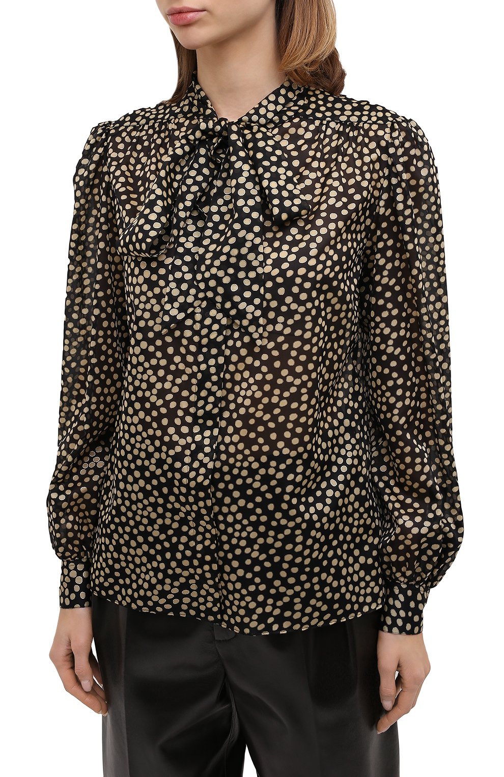 Шелковая блузка SAINT LAURENT, арт. 642347/Y8B09, фото 3