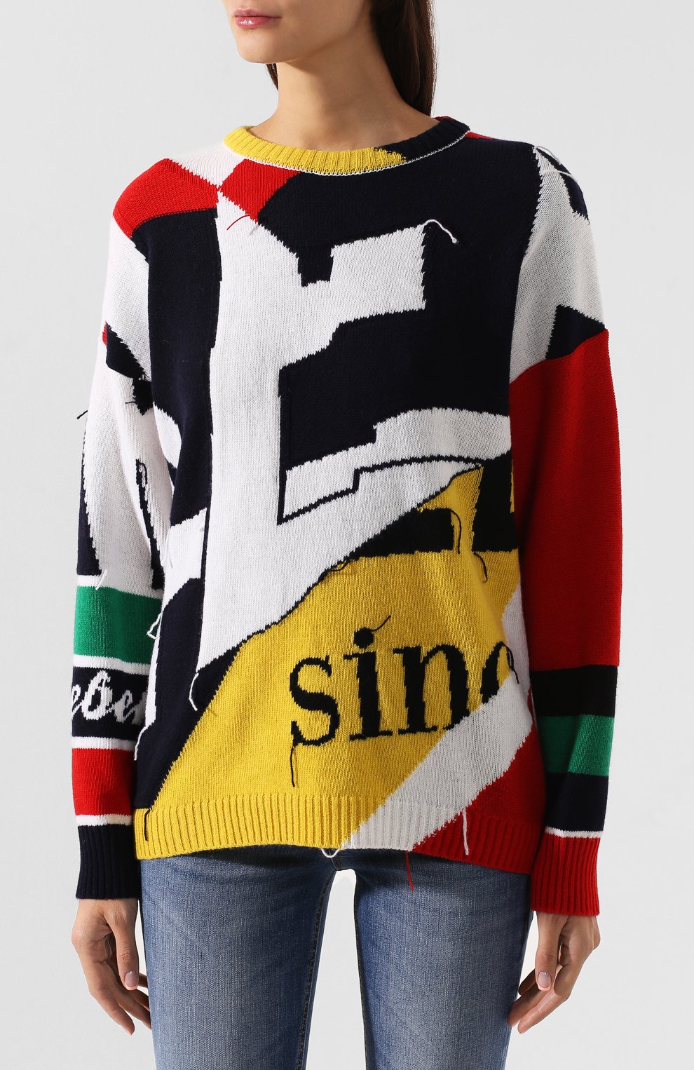 Шерстяной свитер ICEBERG разноцветного цвета по цене 94400 руб., арт. 19I I2P0/A010/7077, фото 3 Шерстяной свитер ICEBERG, арт. 19I I2P0/A010/7077, фото 3