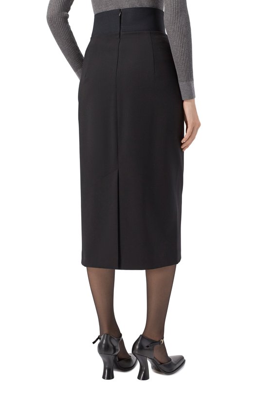 Шерстяная юбка Sportmax FINIRE Чёрный  FINIRE Фото 4