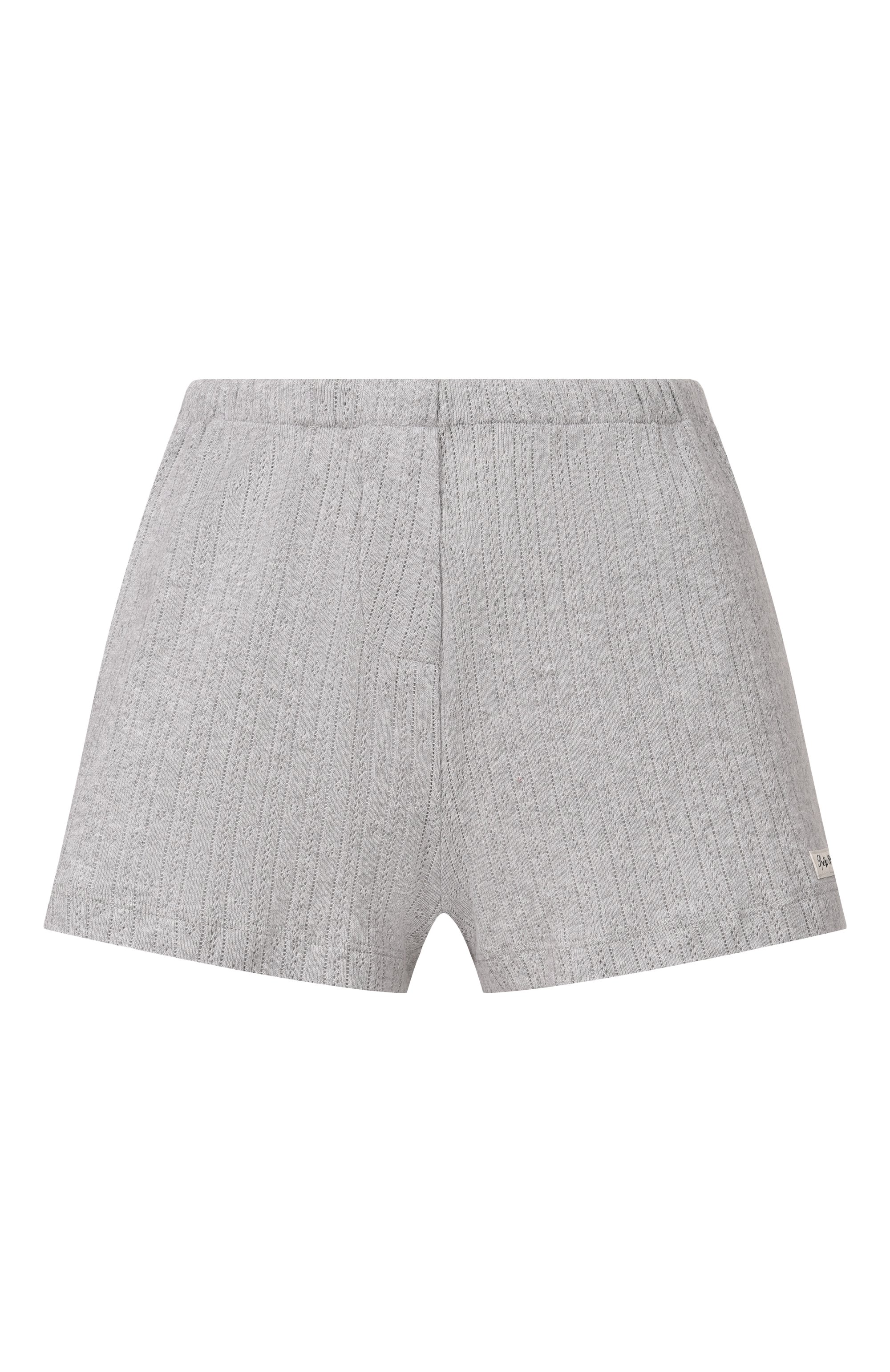 Хлопковые шорты SPORTY AND RICH серого цвета по цене 13600 руб., арт. SH06476326GY03, фото 1 Хлопковые шорты SPORTY AND RICH, арт. SH06476326GY03, фото 1