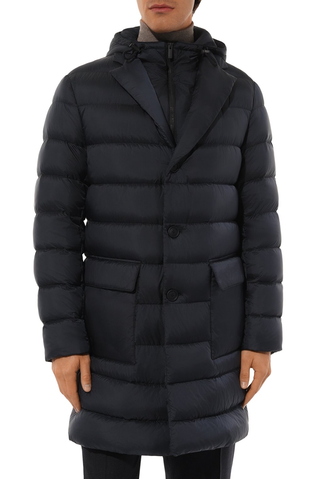 Пуховик BOSS темно-синего цвета по цене 99500 руб., арт. 50527906, фото 3 Пуховик BOSS, арт. 50527906, фото 3