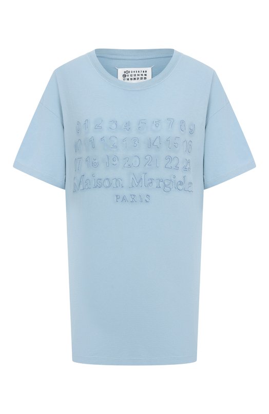 Хлопковая футболка Maison Margiela S51GC0536/S24575 Голубой S51GC0536/S24575