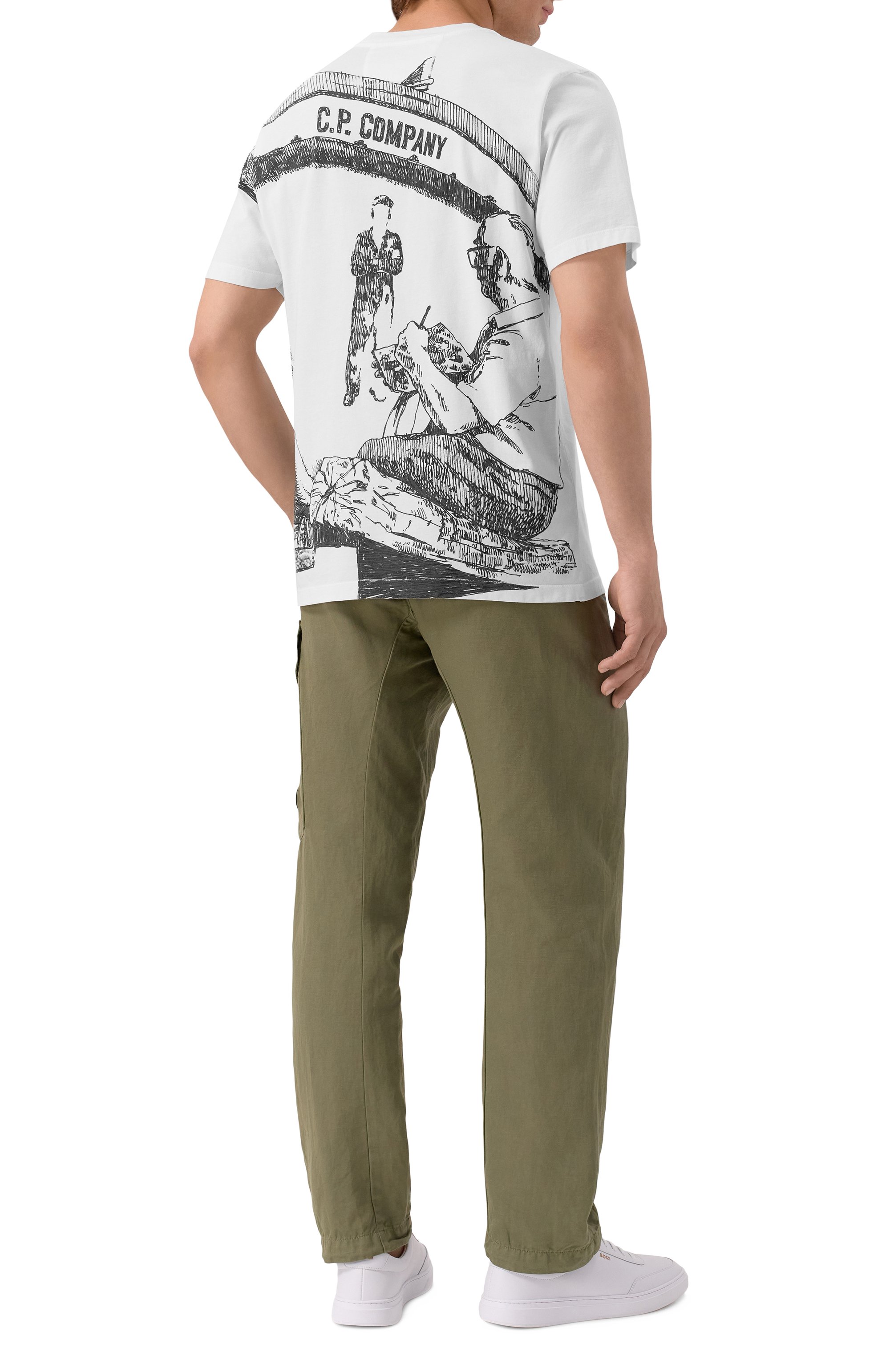 Хлопковая футболка C.P. COMPANY, арт. 18CMTS317A005431G, фото 2