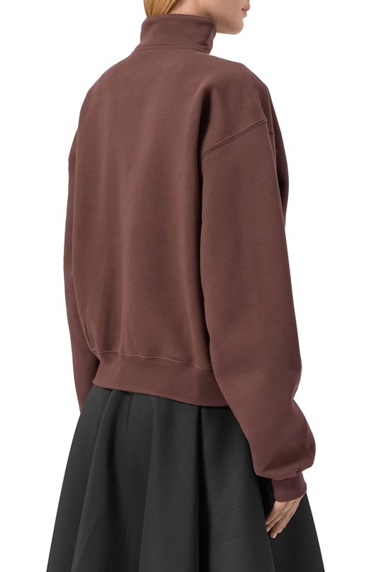 Хлопковый свитшот Jacquemus 25HSSW00210/AJ00174 Коричневый  25HSSW00210/AJ00174 Фото 4