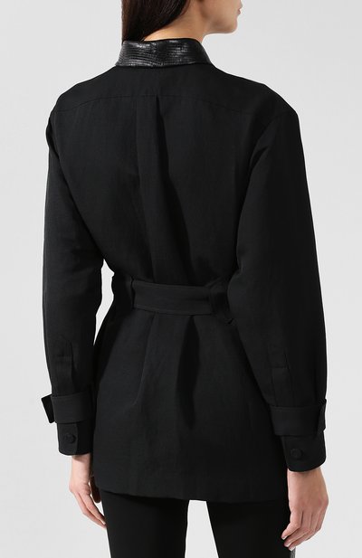 Куртка с поясом и накладными карманами ROBERTO CAVALLI, арт. GWT408/LG026, фото 4