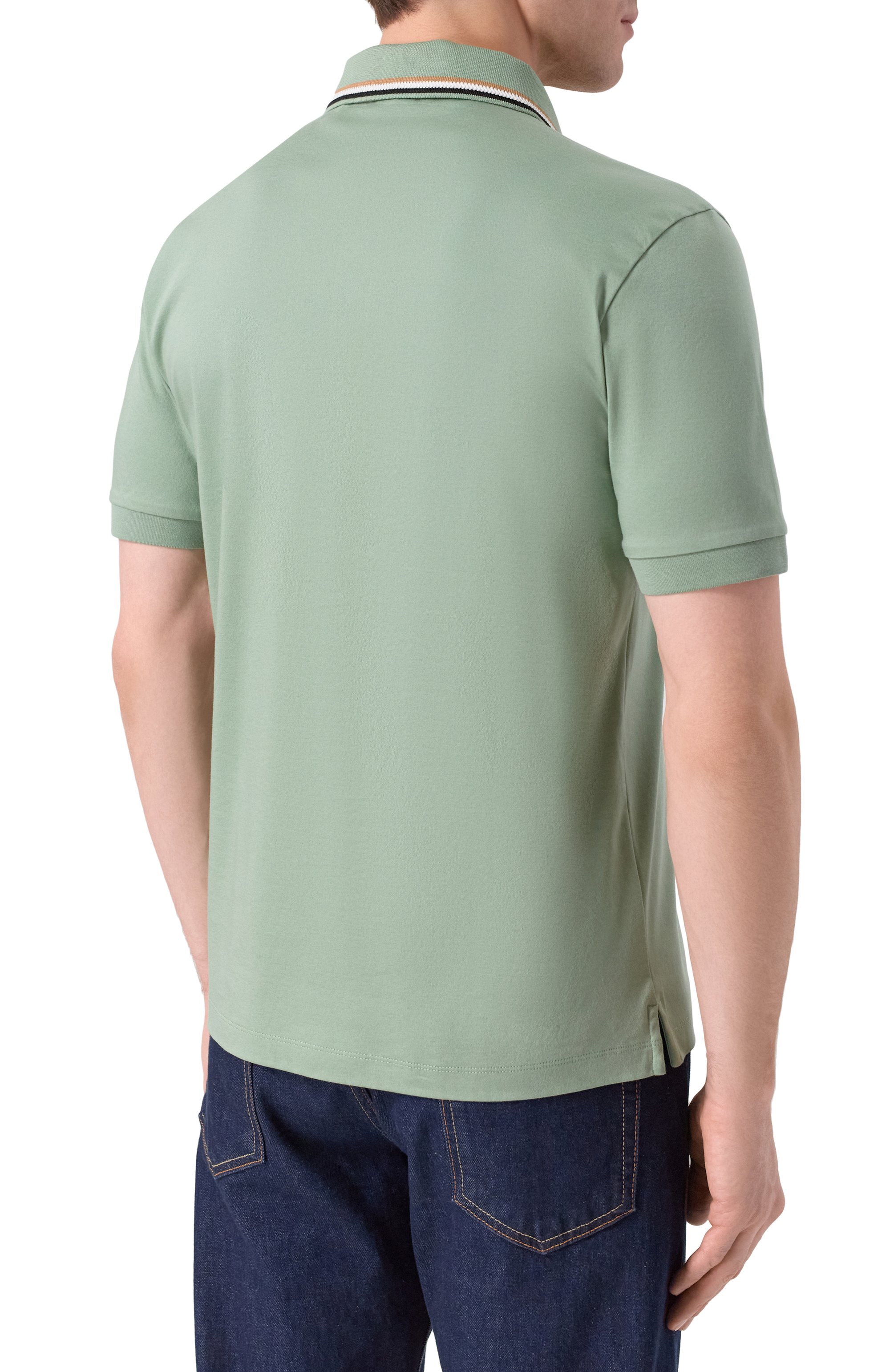 Хлопковое поло BOSS, арт. 50469360, фото 4