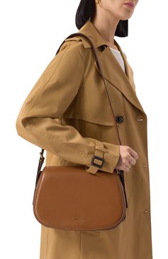 Женская сумка lydia MICHAEL MICHAEL KORS коричневого цвета, арт. 30R5GL0M2L | Фото 2 (Материал сплава: Проставлено; Драгоценные камни: Проставлено; Размер: medium; Материал: Натуральная кожа)