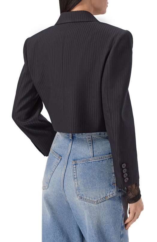 Шерстяной жакет Chloé CH26SVE76065 Чёрный  CH26SVE76065 Фото 4