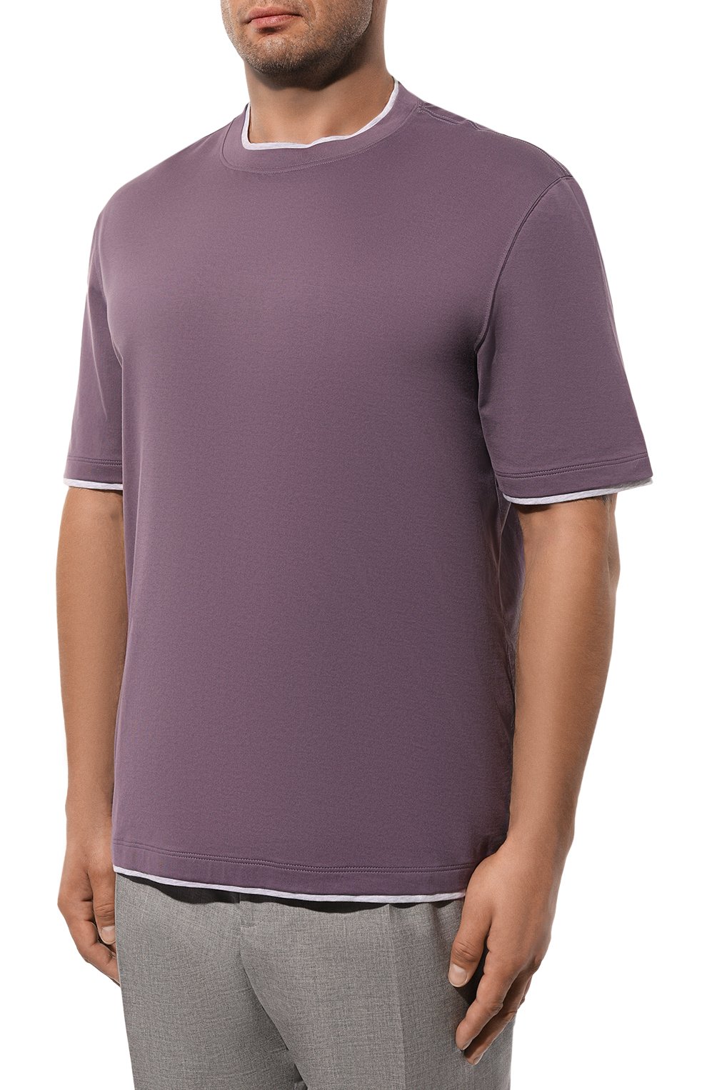 Хлопковая футболка BRUNELLO CUCINELLI, арт. M0B137427W, фото 3