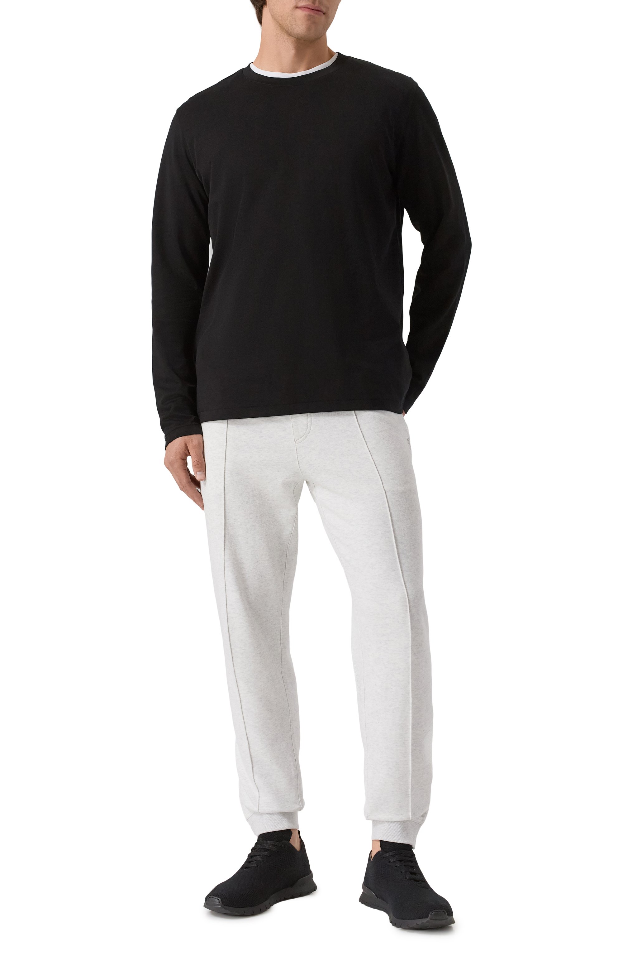 Текстильные кроссовки KITON черного цвета по цене 99500 руб., арт. USSFITBN0084740, фото 2 Текстильные кроссовки KITON, арт. USSFITBN0084740, фото 2