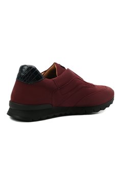 Кожаные кроссовки с отделкой из кожи крокодила KITON, арт. USSFREEN00680/CNIL/12-16, фото 1