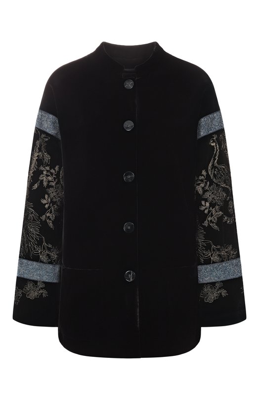 Бархатный жакет Giorgio Armani GW001953/TE10831 Чёрный GW001953/TE10831