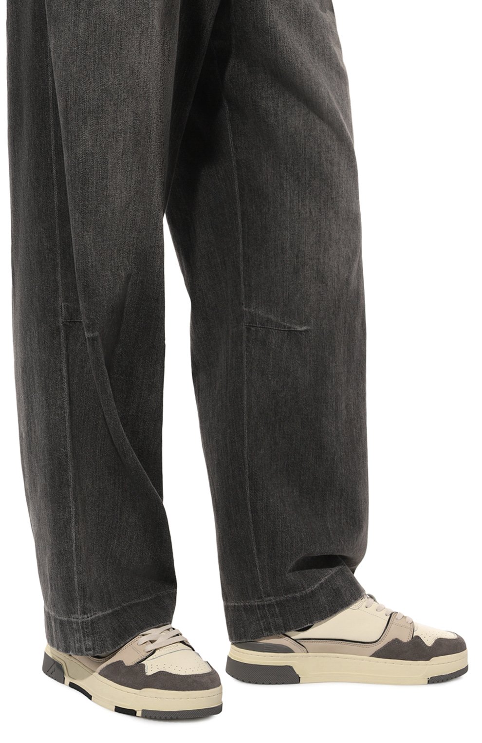 Кожаные кеды clc AUTRY светло-серого цвета по цене 24400 руб., арт. A100R0LMUN01, фото 3 Кожаные кеды clc AUTRY, арт. A100R0LMUN01, фото 3