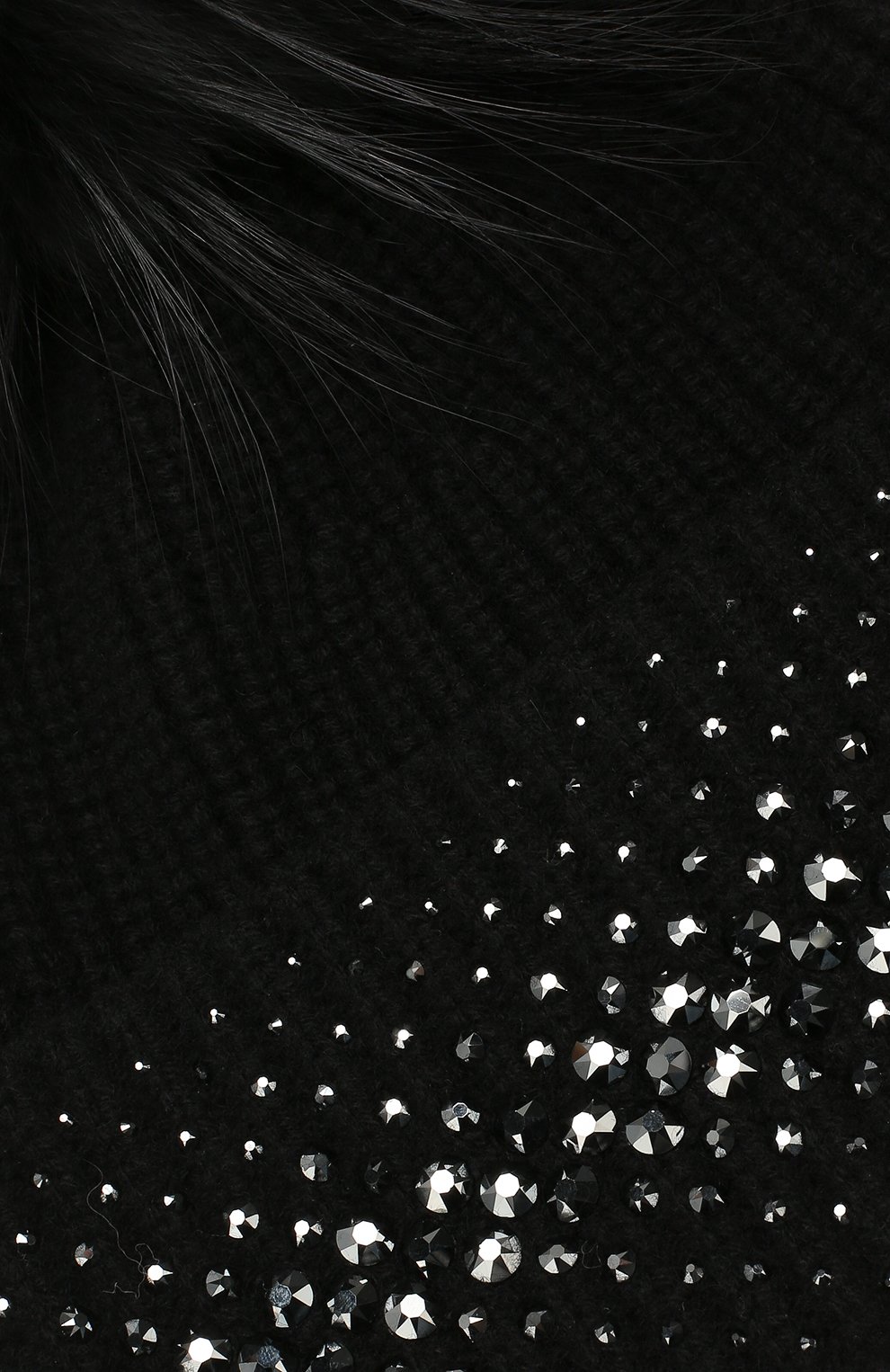 Кашемировая шапка WILLIAM SHARP черного цвета по цене 158500 руб., арт. A12-13/SILVER F0X DYED, фото 3 Кашемировая шапка WILLIAM SHARP, арт. A12-13/SILVER F0X DYED, фото 3