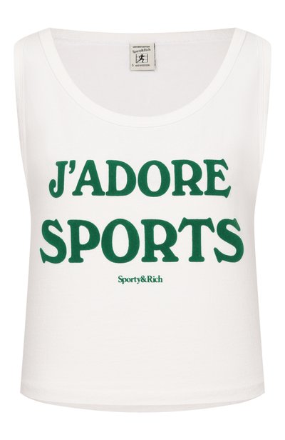 Женская хлопковая майка SPORTY AND RICH, арт. T012373702WH01