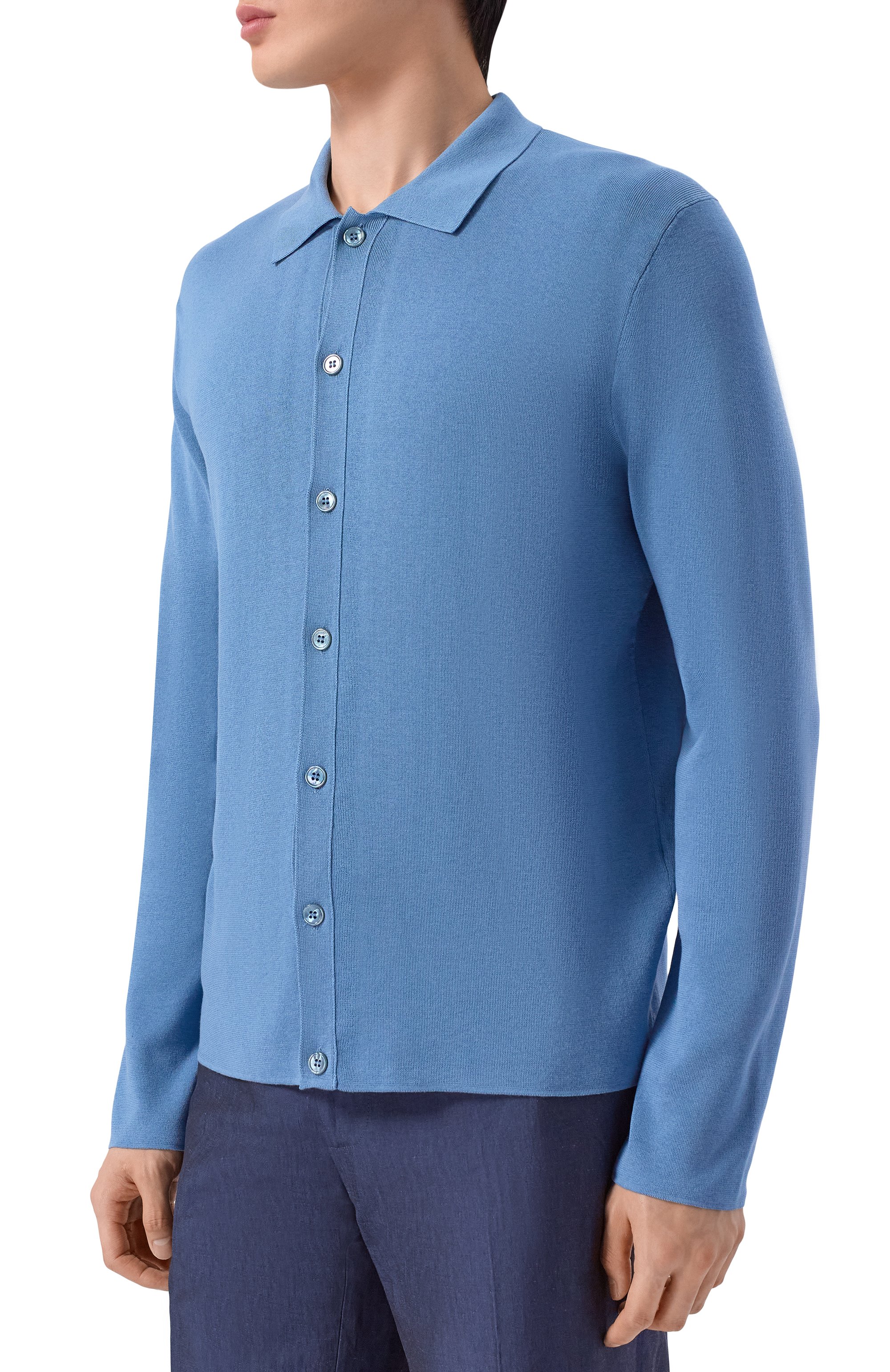 Рубашка из шелка и хлопка MVST, арт. M26.2PM.K104/Y201 KNIT SETA C0T0NE, фото 3