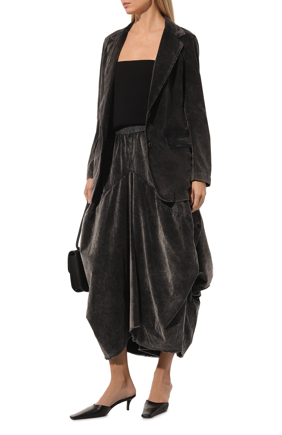 Бархатный жакет UMA WANG темно-серого цвета по цене 103500 руб., арт. UP6020, фото 2 Бархатный жакет UMA WANG, арт. UP6020, фото 2