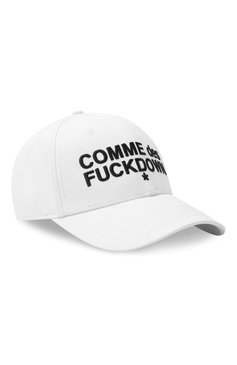 Мужская хлопковая бейсболка COMME DES FUCKDOWN белого цвета, арт. CFACX00210 | Фото 1 (Материал: Хлопок, Текстиль; Нос: Не проставлено)