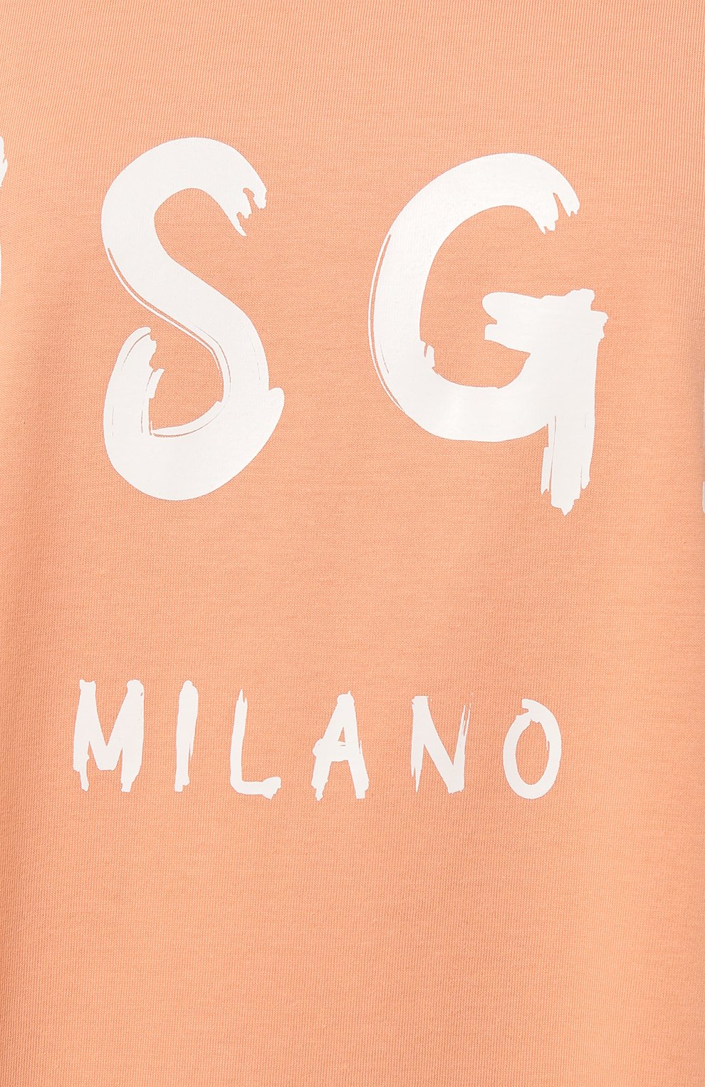 Хлопковая футболка MSGM оранжевого цвета по цене 18300 руб., арт. 3441MDA510 237002, фото 5 Хлопковая футболка MSGM, арт. 3441MDA510 237002, фото 5