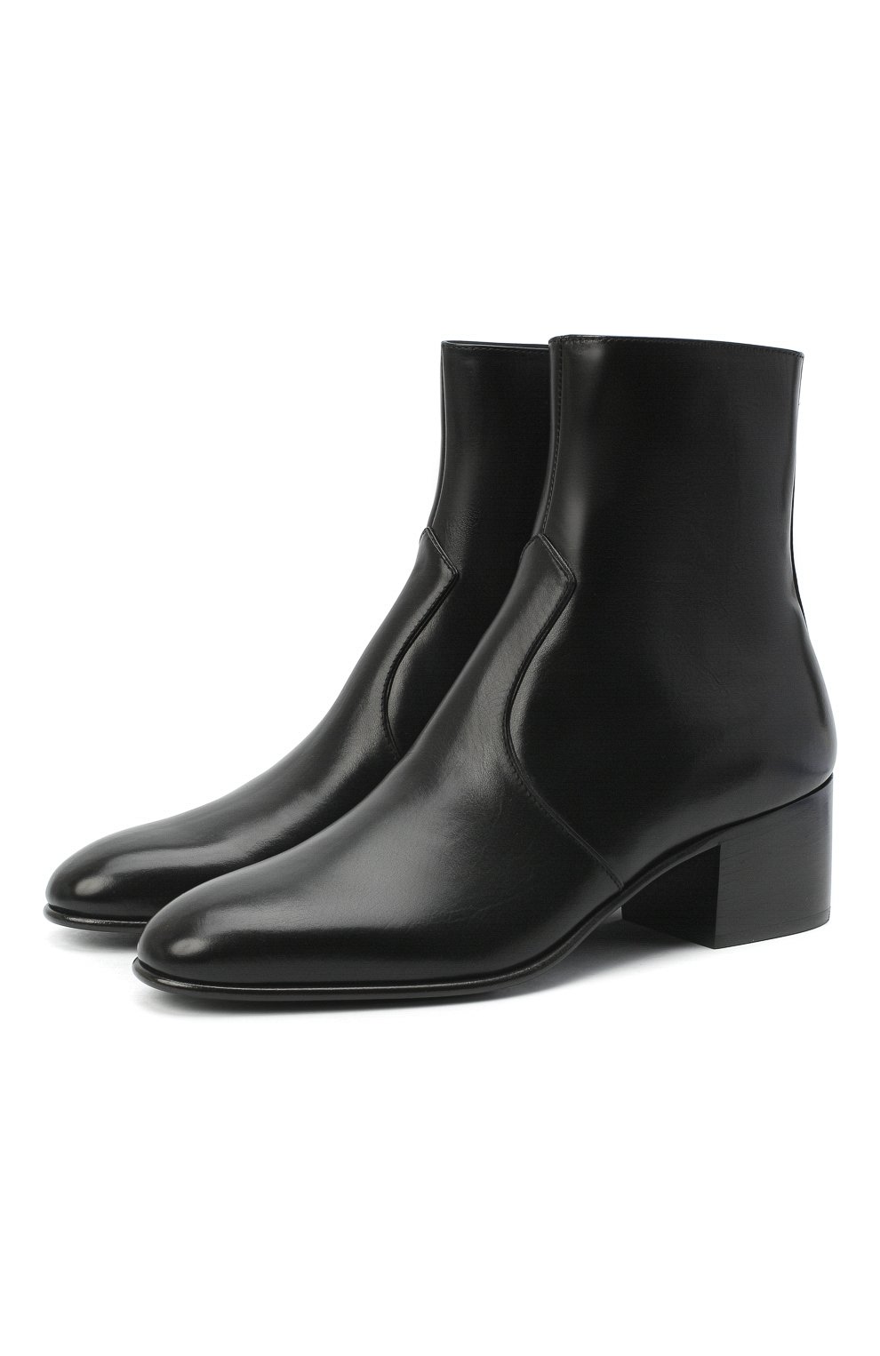 Кожаные ботильоны james SAINT LAURENT, арт. 632502/1YU00, фото 1