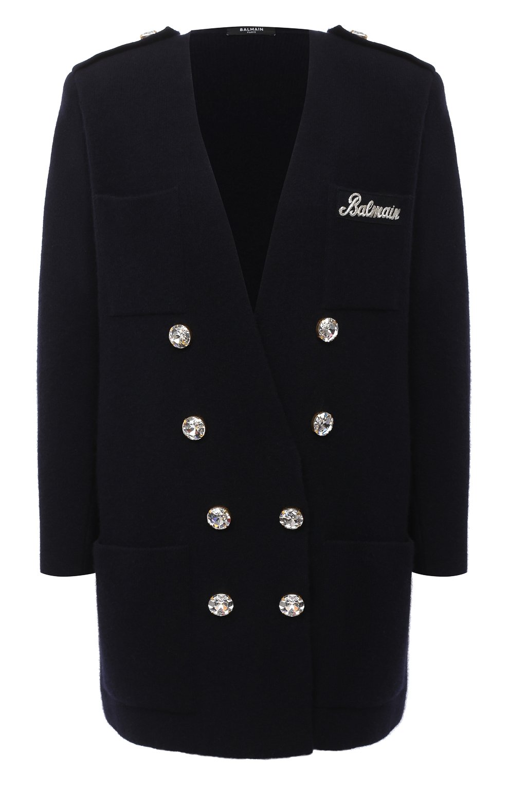Шерстяной жакет BALMAIN темно-синего цвета по цене 238500 руб., арт. UF07849/K193, фото 1 Шерстяной жакет BALMAIN, арт. UF07849/K193, фото 1