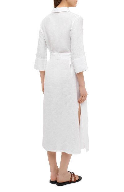 Льняное платье A MERE CO белого цвета по цене 36000 руб., арт. AMC-RSS21-19W, фото 4 Льняное платье A MERE CO, арт. AMC-RSS21-19W, фото 4