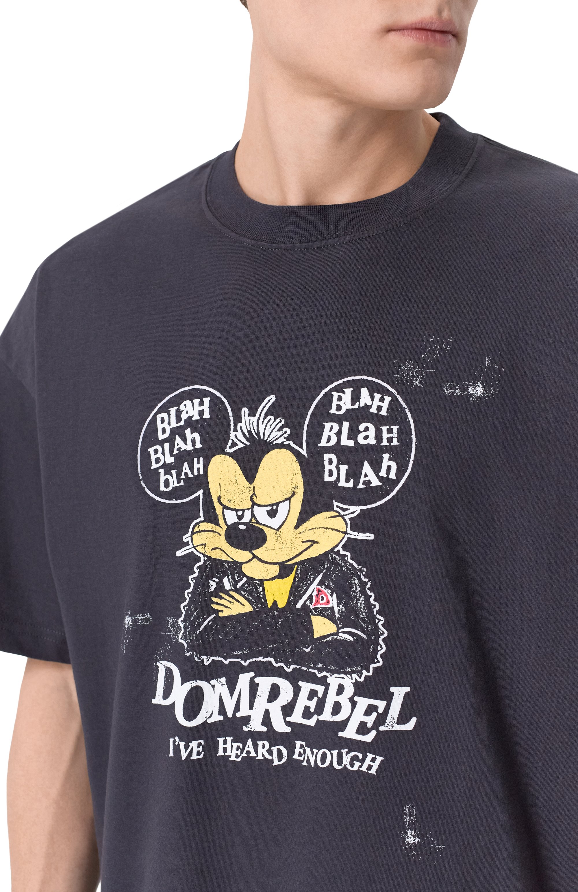 Хлопковая футболка DOMREBEL черного цвета по цене 23900 руб., арт. M BLABLA/T-SHIRT, фото 5 Хлопковая футболка DOMREBEL, арт. M BLABLA/T-SHIRT, фото 5