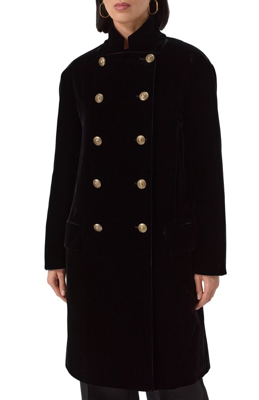 Пальто из вискозы и шелка Giorgio Armani GW001897/TE10831 Чёрный  GW001897/TE10831 Фото 3