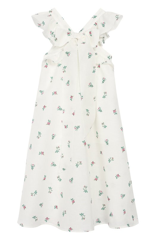 

Платье из льна и хлопка Philosophy di Lorenzo Serafini Kids, Белый