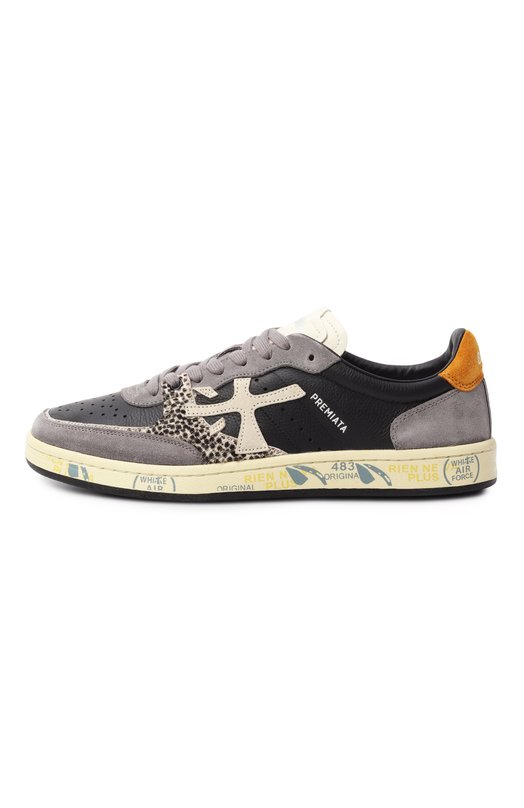 Кожаные кеды BSKT Clay Premiata BSKT CLAY/VAR 7624 Серый  BSKT CLAY/VAR 7624 Фото 4