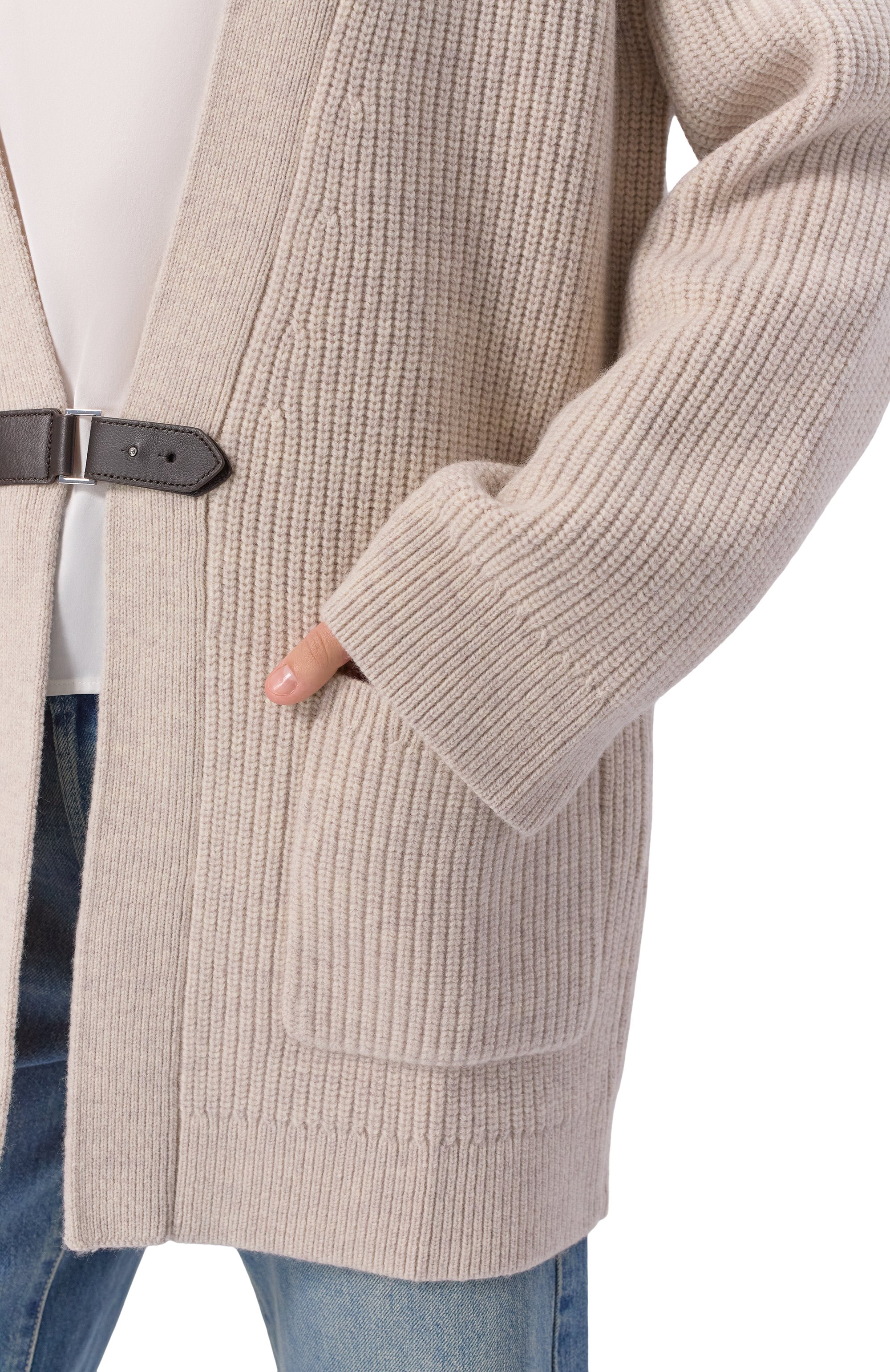 Шерстяной кардиган 12 STOREEZ кремового цвета по цене 29000 руб., арт. 134414, фото 5 Шерстяной кардиган 12 STOREEZ, арт. 134414, фото 5