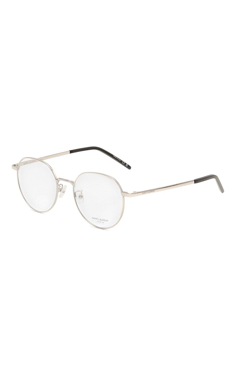 Женские оправа SAINT LAURENT серебряного цвета, арт. SL 647/F 002 | Фото 1 (Региональные ограничения белый список (Axapta Mercury): Не проставлено; Нос: Не проставлено; Тип очков: Оправа; Кросс-КТ: Оправы-унисекс; Материал: Металл; Очки форма: Круглые; Оптика Гендер: оптика-унисекс)