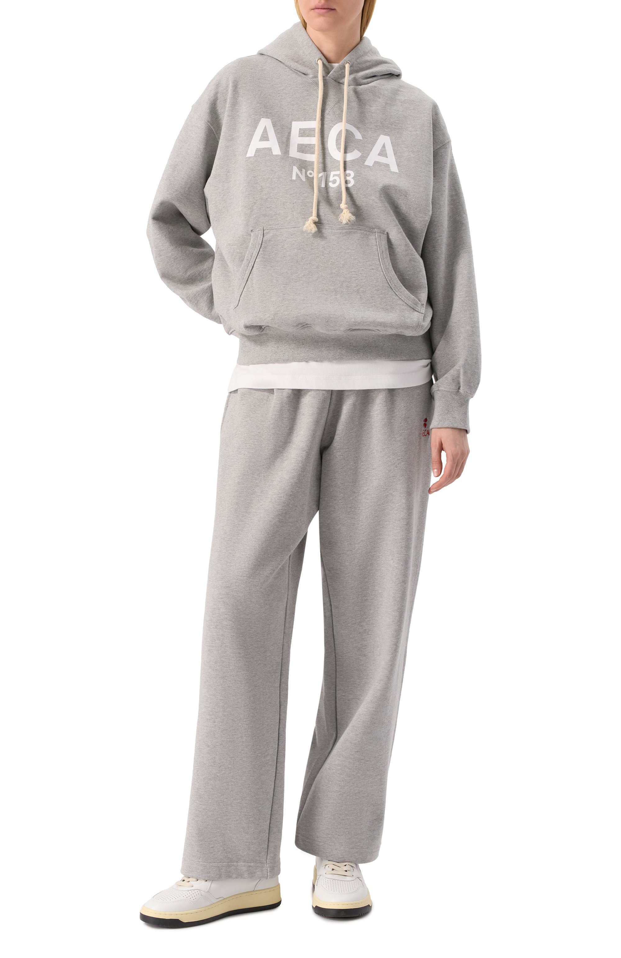 Хлопковое худи AECA WHITE, арт. AWCMFWBDTSPSO002C0.GREY/WHITE (XL), фото 2