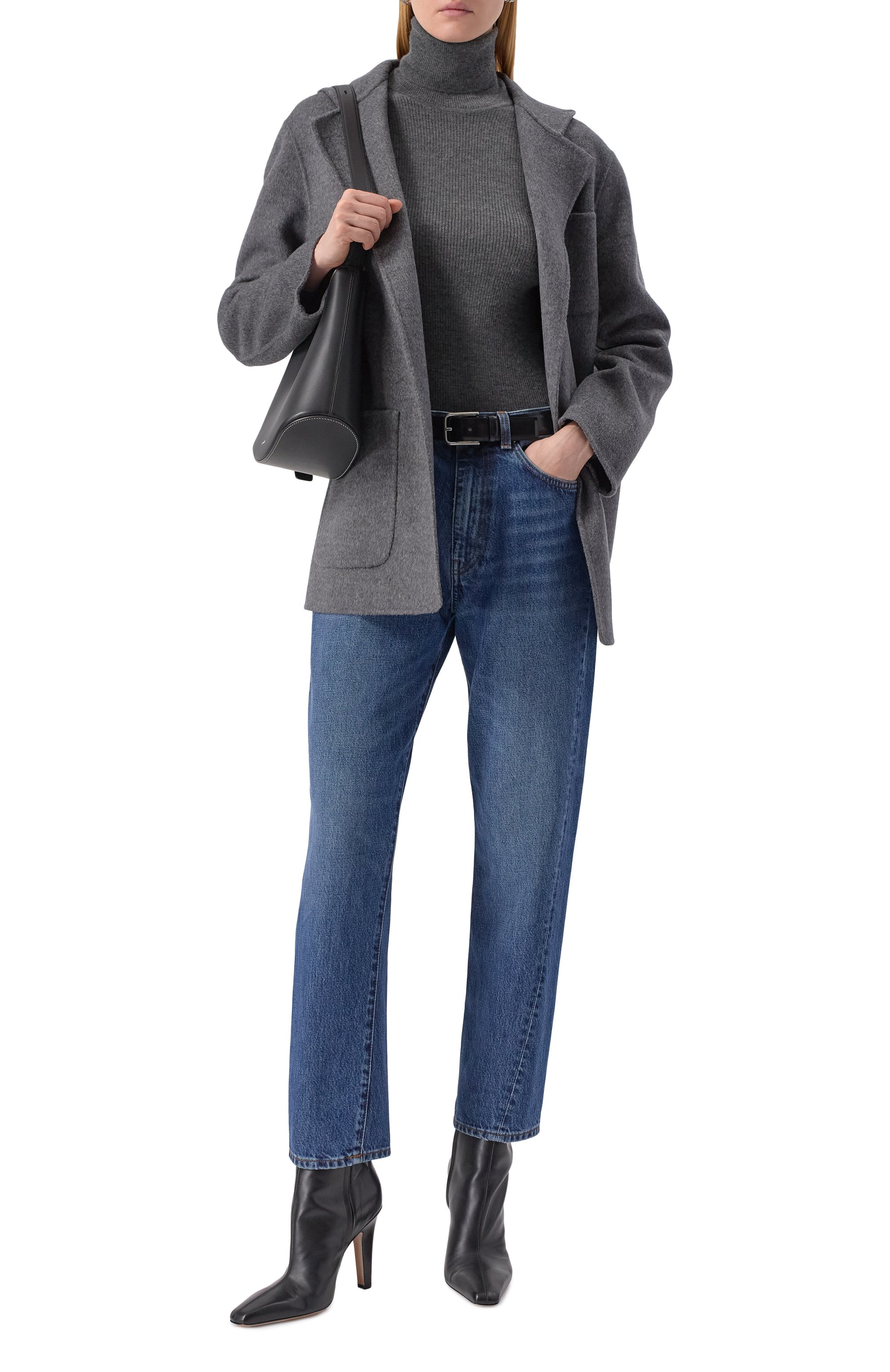 Шерстяное полупальто TOTEME, арт. 242-WR01613-FB0006, фото 2