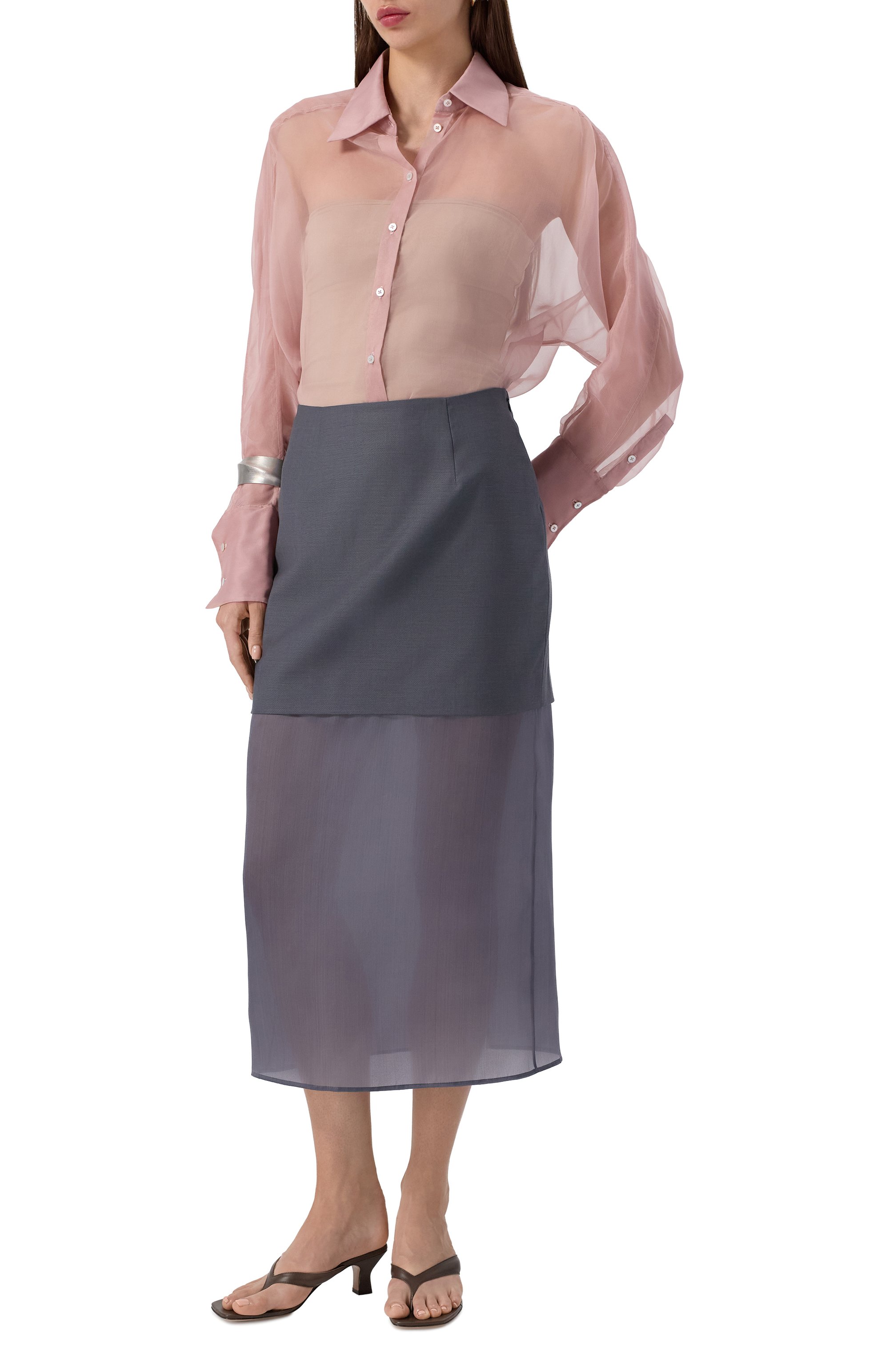 Шелковая блузка LA NEIGE, арт. #CAS-3-LS-ORG-009, фото 2