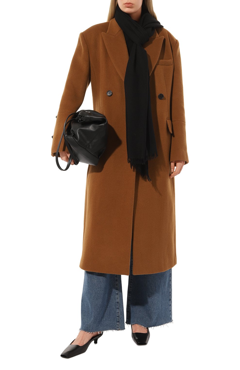 Кашемировый палантин BRUNELLO CUCINELLI черного цвета по цене 99000 руб., арт. MSC924059, фото 2 Кашемировый палантин BRUNELLO CUCINELLI, арт. MSC924059, фото 2