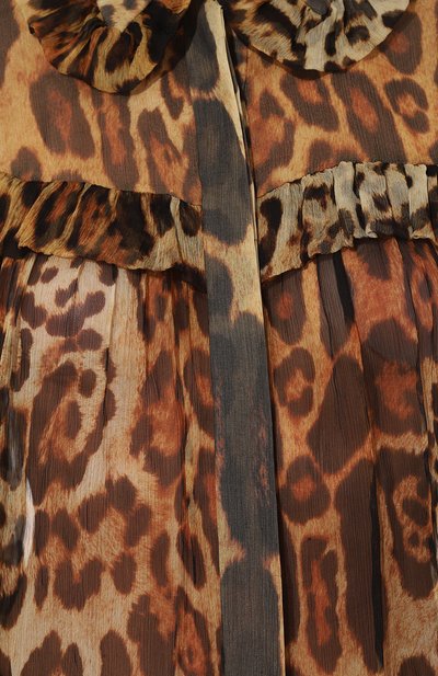 Шелковая блузка YANA DRESS леопардового цвета по цене 165000 руб., арт. 1-26-073-4205, фото 5 Шелковая блузка YANA DRESS, арт. 1-26-073-4205, фото 5