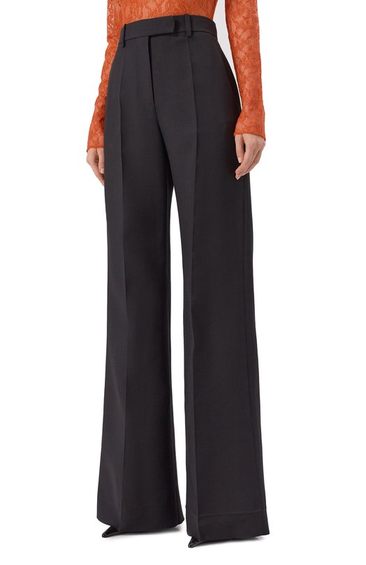 Брюки из шерсти и шелка Valentino 7B0RB6S0/1CF Чёрный  7B0RB6S0/1CF Фото 3