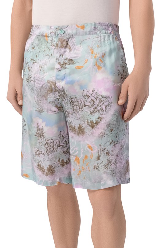 Шорты из вискозы Off-White 0MCB092S26FAB004 Разноцветный  0MCB092S26FAB004 Фото 3
