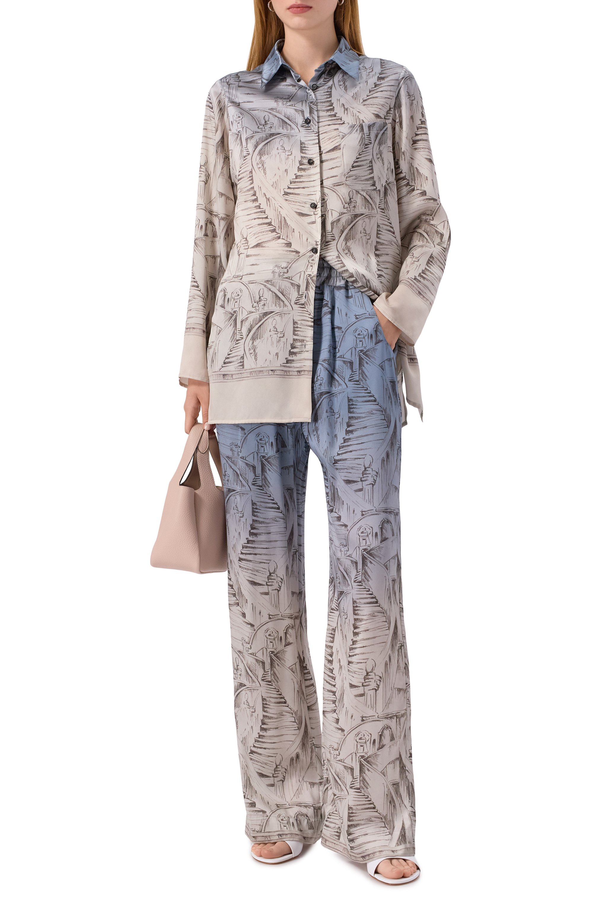 Атласные брюки KITON, арт. D58115K0585G08, фото 2