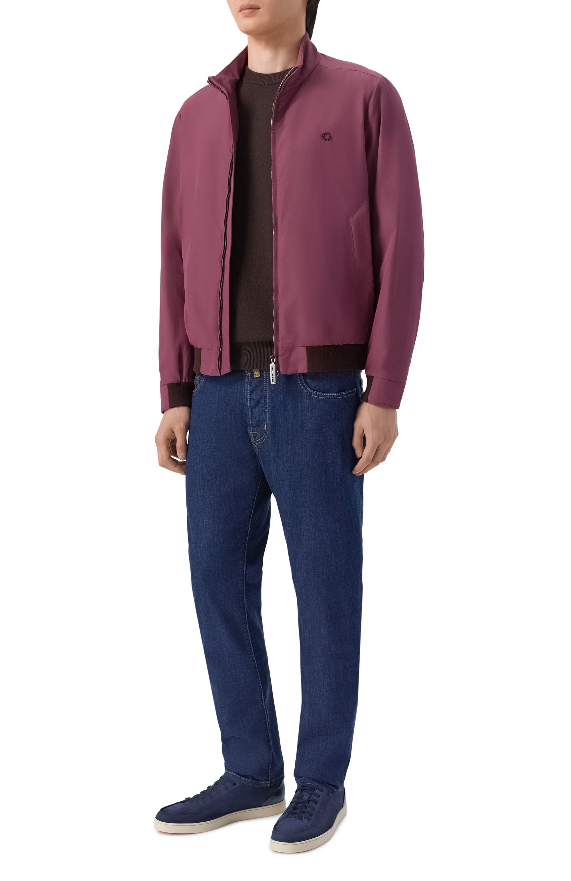 Бомбер STEFANO RICCI фиолетового цвета по цене 316500 руб., арт. M6J6200080/PACT1U, фото 2 Бомбер STEFANO RICCI, арт. M6J6200080/PACT1U, фото 2