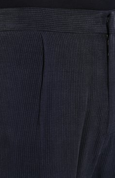 Мужские брюки GIORGIO ARMANI темно-синего цвета, арт. 0SGPP0B6/T01G0 | Фото 5 (Материал внешний: Купро, Растительное волокно; Случай: Повседневный; Материал сплава: Проставлено; Нос: Не проставлено)