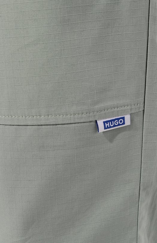 Хлопковые джоггеры HUGO Blue Зелёный, фото 5
